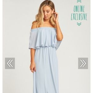 Show Me Your MuMu Hacienda Dress in Steel Blue